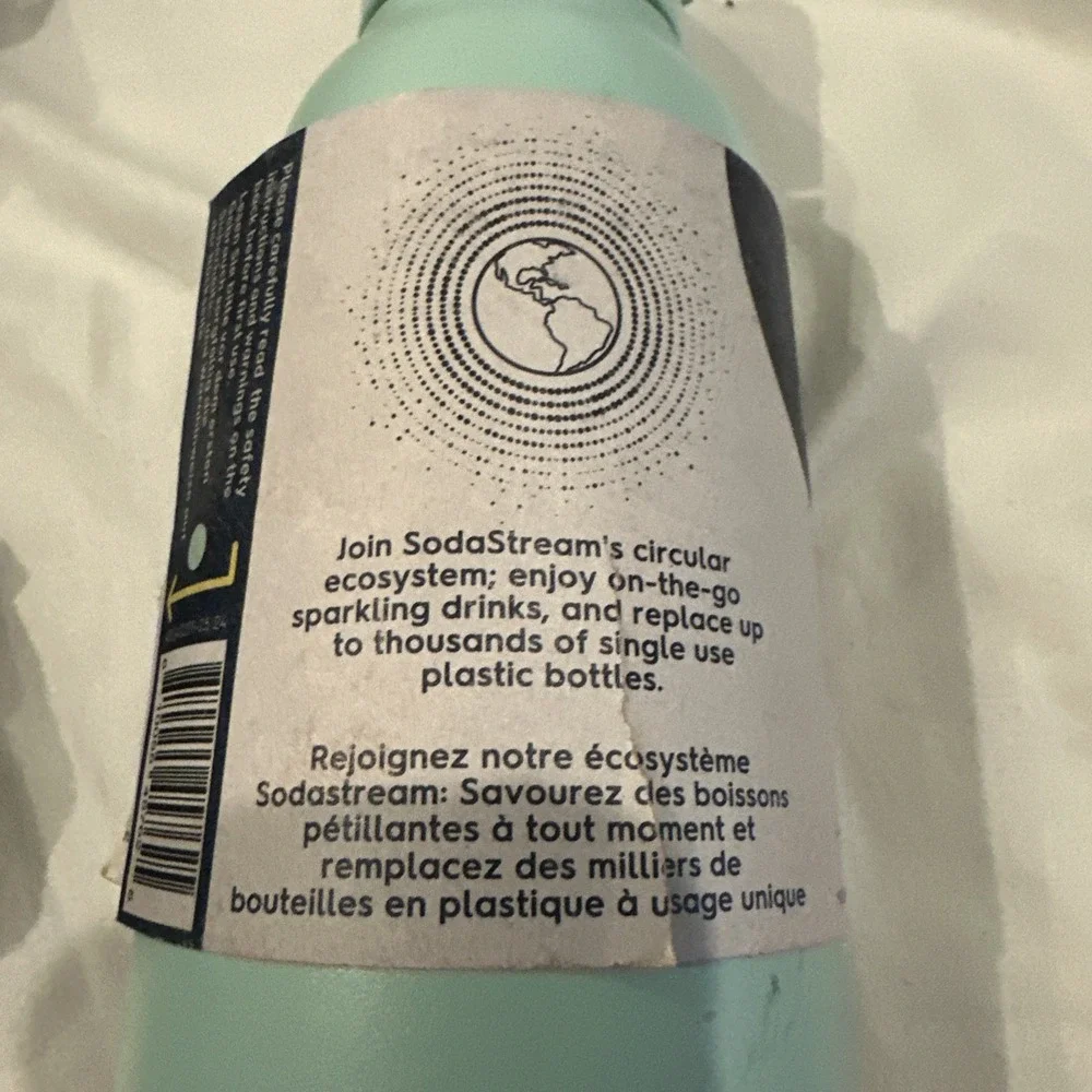 Sodastream Fizz & Go Stainless Steel Carbonating Bottle 30 fl.oz Mint Green